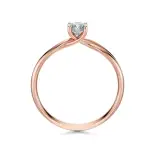 Pierścionek z diamentem różowe złoto